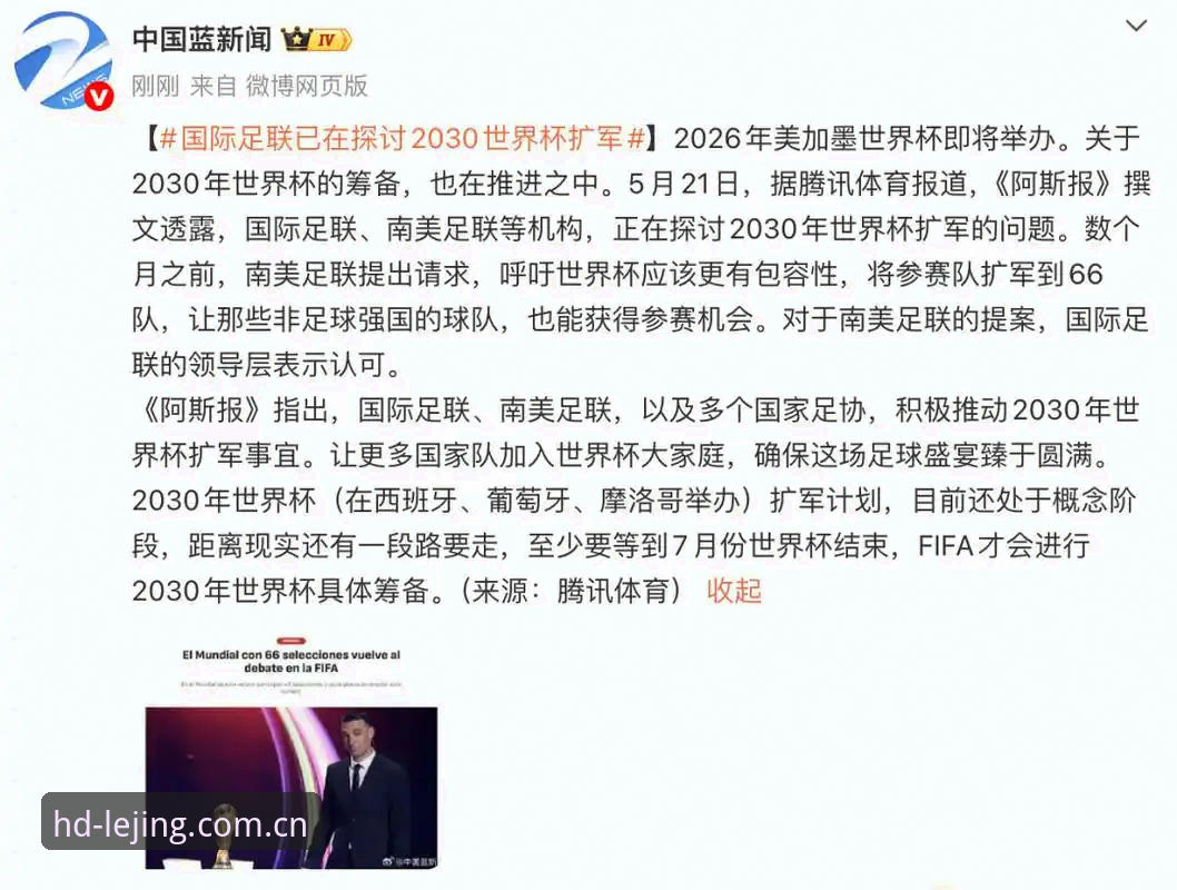 乐竞体育App下载 世界杯要扩军到66队?中国男足的机会真的来了吗?
